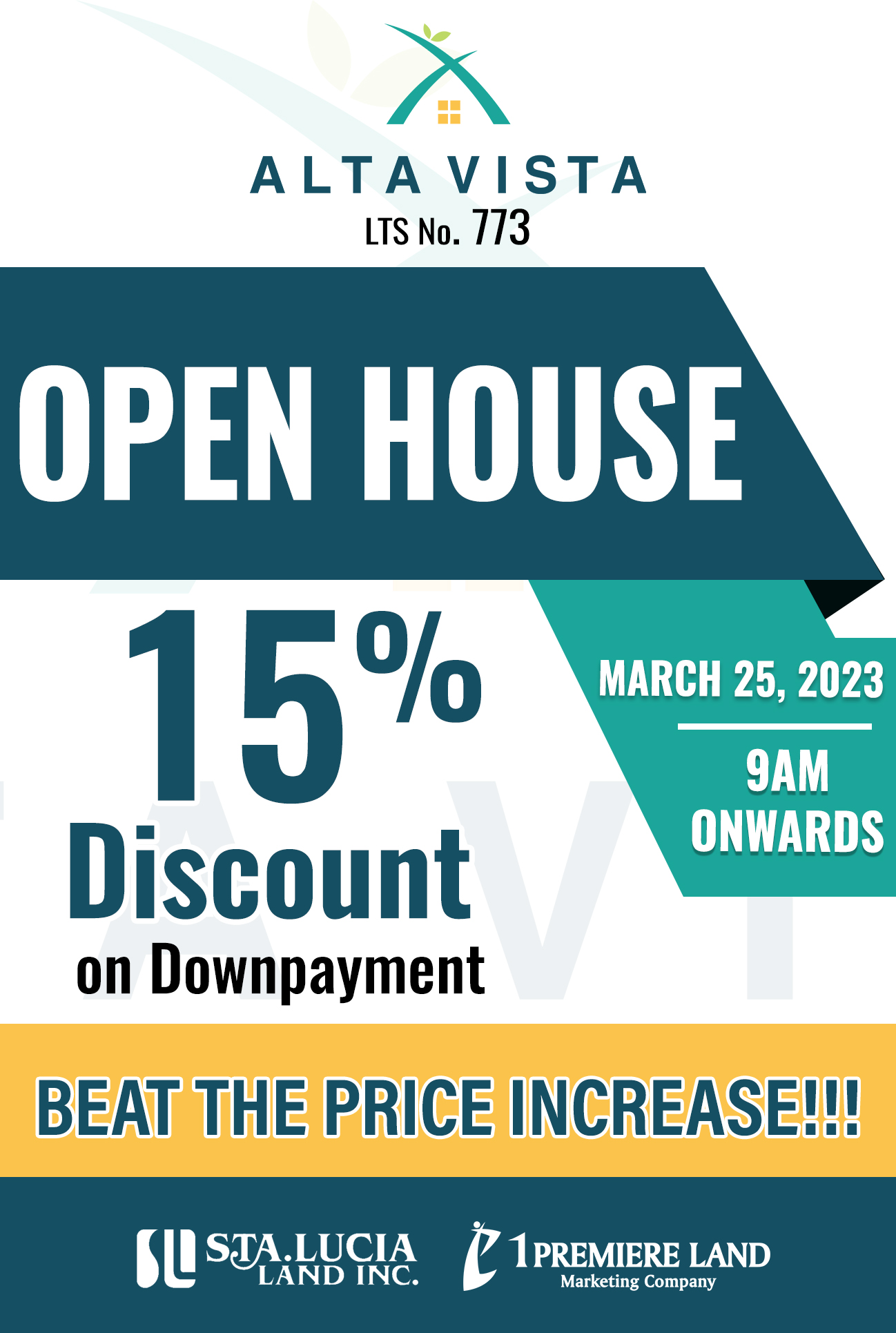 Alta Vista Price Increase April 1 2023!